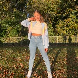 Light Colorful Bomber Jacket!